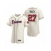 Men's Atlanta Braves #27 Austin Riley Nike Cream Authentic 2020 Alternate Stitched Jersey