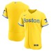 Men's Boston Red Sox Nike Blank Gold-Light Blue 2021 City Connect Stitched Jersey