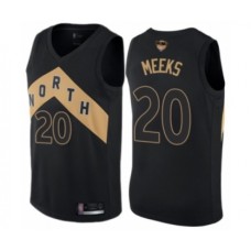 Men's Toronto Raptors #20 Jodie Meeks Swingman Black 2019 Basketball Finals Bound Jersey - City Edition