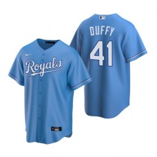 Men's Nike Kansas City Royals #41 Danny Duffy Light Blue Alternate Stitched Baseball Jersey