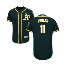 Men's Oakland Athletics #11 Dustin Fowler Green Alternate Flex Base Authentic Collection Baseball Player Stitched Jersey