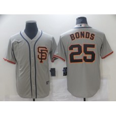 Men's Nike San Francisco Giants #25 Barry Bonds Gray Fashion Baseball Stitched Jersey