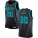 Men's Nike Jordan Charlotte Hornets #30 Dell Curry Swingman Black NBA Jersey - 2018 19 City Edition