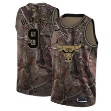 Men's Nike Chicago Bulls #9 Antonio Blakeney Swingman Camo Realtree Collection NBA Jersey