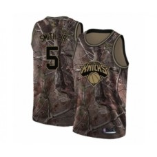 Men's New York Knicks #5 Dennis Smith Jr. Swingman Camo Realtree Collection Basketball Jersey