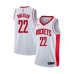 Men's Houston Rockets #22 Clyde Drexler Authentic White Finished Basketball Stitched Jersey - Association Edition