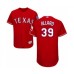 Men's Texas Rangers #39 Kolby Allard Red Alternate Flex Base Authentic Collection Baseball Player Stitched Jersey