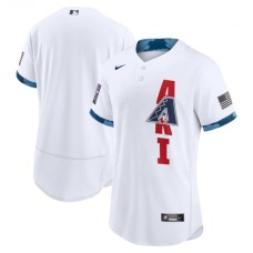 Men's Arizona Diamondbacks Blank Nike White 2021 MLB All-Star Game Authentic Stitched Jersey