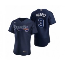 Men's Atlanta Braves #3 Dale Murphy Nike Navy Authentic 2020 Alternate Stitched Jerseys