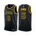 Men's Los Angeles Lakers #6 LeBron James Authentic Black City Edition Basketball Jersey