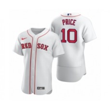 Men's Boston Red Sox #10 David Price Nike White 2020 Authentic Stitched Jersey