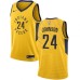 Men's Nike Indiana Pacers #24 Alize Johnson Swingman Gold NBA Jersey Statement Edition