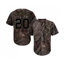 Men's Seattle Mariners #20 Dan Vogelbach Authentic Camo Realtree Collection Flex Base Baseball Jersey