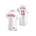 Men's Boston Red Sox #11 Rafael Devers Nike White Authentic 2020 Alternate Stitched Jersey