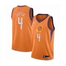 Men's Phoenix Suns #4 Jevon Carter Authentic Orange Finished Basketball Stitched Jersey - Statement Edition