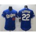 Men's Nike Los Angeles Dodgers #22 Clayton Kershaw Blue Elite Champions Authentic Stitched Jersey