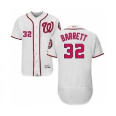 Men's Washington Nationals #32 Aaron Barrett White Home Flex Base Authentic Collection Baseball Player Stitched Jersey