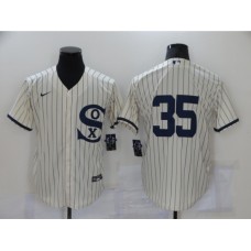 Men's Chicago White Sox #35 Frank Thomas Cream 2021 Field of Dreams Stitched Jersey