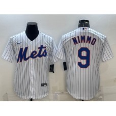 Men's New York Mets #9 Brandon Nimmo White Cool Base Stitched Baseball Jersey