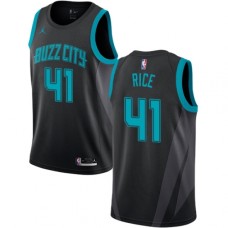 Men's Nike Jordan Charlotte Hornets #41 Glen Rice Swingman Black NBA Jersey - 2018 19 City Edition