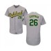 Men's Oakland Athletics #26 Matt Chapman Grey Road Flex Base Authentic Collection Baseball Jersey