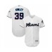 Men's Miami Marlins #39 Tyler Kinley White Home Flex Base Authentic Collection Baseball Player Stitched Jersey