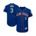 Men's New York Mets #3 Tomas Nido Royal Gray Alternate Flex Base Authentic Collection Baseball Player Stitched Jersey