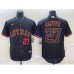 Men's Houston Astros #27 Jose Altuve Number Lights Out Black Fashion Stitched MLB Cool Base Nike Jersey