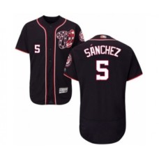 Men's Washington Nationals #5 Adrian Sanchez Navy Blue Alternate Flex Base Authentic Collection Baseball Player Stitched Jersey