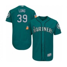 Men's Seattle Mariners #39 Shed Long Teal Green Alternate Flex Base Authentic Collection Baseball Player Stitched Jersey