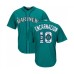 Men's Seattle Mariners #10 Edwin Encarnacion Authentic Teal Green Team Logo Fashion Cool Base Baseball Jersey