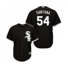 Men's Chicago White Sox #54 Ervin Santana Replica Black Alternate Home Cool Base Baseball Jersey