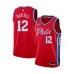 Men's Philadelphia 76ers #12 Tobias Harris Authentic Red Finished Basketball Stitched Jersey - Statement Edition