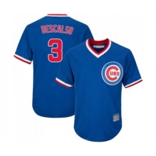 Men's Chicago Cubs #3 Daniel Descalso Replica Royal Blue Cooperstown Cool Base Baseball Jersey