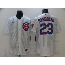 Men's Nike Chicago Cubs #23 Ryne Sandberg White Authentic Collection Stitched Jersey