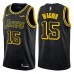 Men's Nike Los Angeles Lakers #15 Moritz Wagner Swingman Black City Edition NBA Jersey