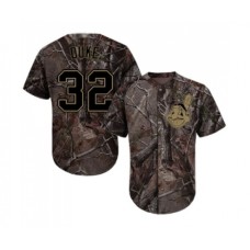 Men's Cleveland Indians #32 Zach Duke Authentic Camo Realtree Collection Flex Base Baseball Jersey