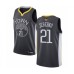 Men's Golden State Warriors #21 Jonas Jerebko Swingman Black Basketball 2019 Basketball Finals Bound Jersey - Statement Edition