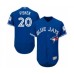 Men's Toronto Blue Jays #20 Derek Fisher Blue Alternate Flex Base Authentic Collection Baseball Player Stitched Jersey