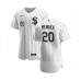 Men's Chicago White Sox #20 Danny Mendick White Home 2020 Authentic Player Baseball Stitched Jersey