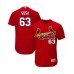 Men's St. Louis Cardinals #63 Edmundo Sosa Red Alternate Flex Base Authentic Collection Baseball Player Stitched Jersey