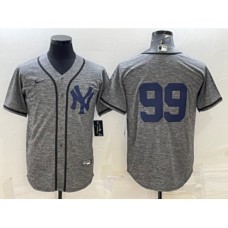 Men's New York Yankees #99 Aaron Judgey No Name Grey Gridiron Cool Base Stitched Jerseys