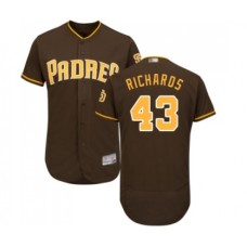 Men's San Diego Padres #43 Garrett Richards Brown Alternate Flex Base Authentic Collection Baseball Jersey