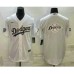 Men's Los Angeles Dodgers White Team Big Logo Cool Base Stitched Baseball Jersey2