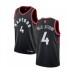 Men's Toronto Raptors #4 Rondae Hollis-Jefferson Authentic Black Basketball Stitched Jersey Statement Edition