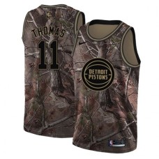 Men's Nike Detroit Pistons #11 Isiah Thomas Swingman Camo Realtree Collection NBA Jersey