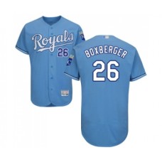 Men's Kansas City Royals #26 Brad Boxberger Light Blue Alternate Flex Base Authentic Collection Baseball Jersey