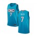 Men's Oklahoma City Thunder #7 Darius Bazley Authentic Turquoise Basketball Stitched Jersey - City Edition