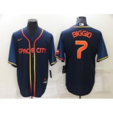 Men's Toddler Houston Astros #7 Craig Biggio Nike Navy 2022 City Connect Player Stitched Jersey