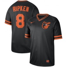 Men's Nike Baltimore Orioles #8 Cal Ripken Cooperstown Collection Legend V-Neck Stitched Jersey Black